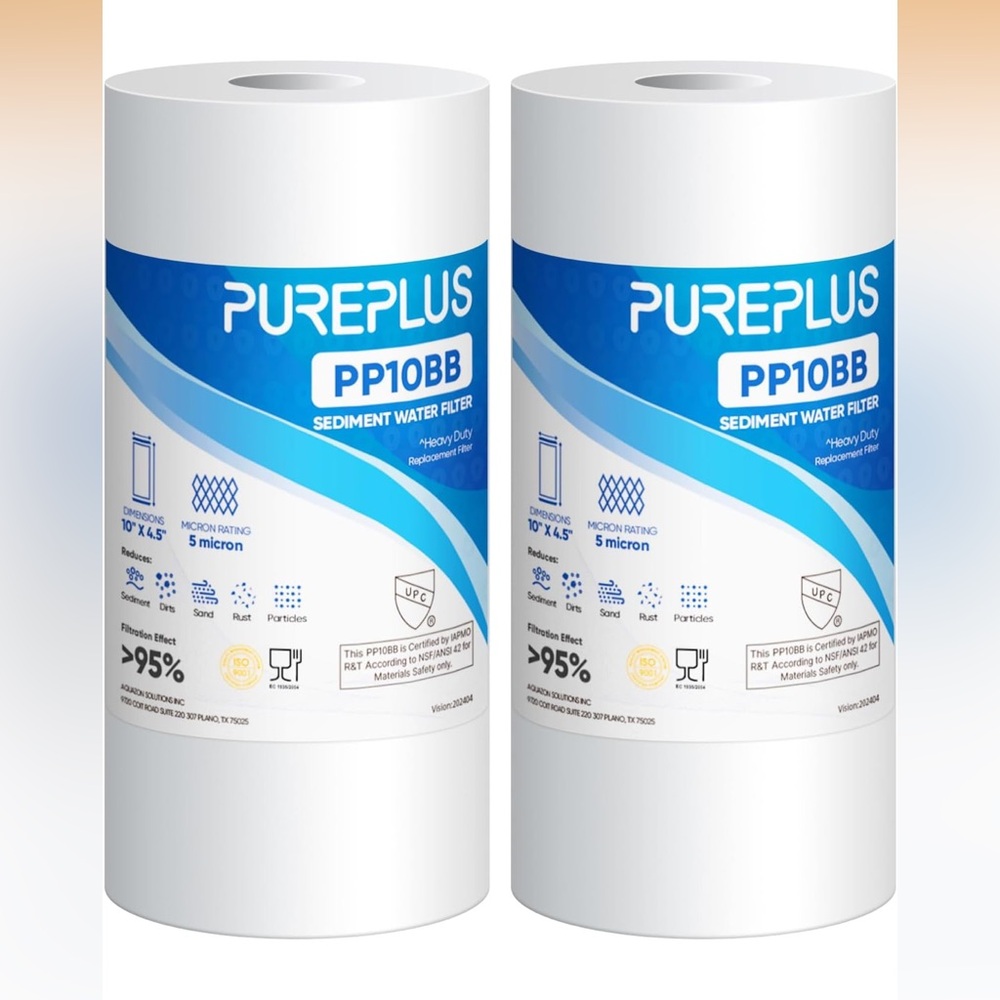 NEW PUREPLUS Sediment Water Filter 2-Pack